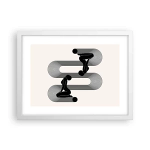 Poster in einem weißen Rahmen - Sinnliche Symmetrie - 40x30 cm