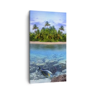 Bild auf Leinwand - Leinwandbild - Heavenly Island lädt dich ein - 45x80 cm