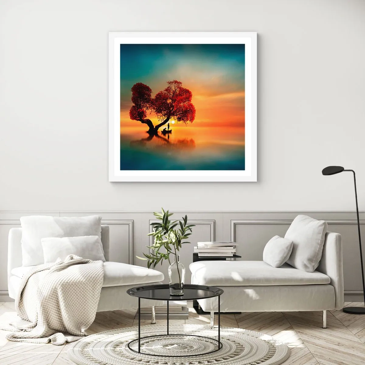 Poster in einem weißen Rahmen - Oddaysons und die Stille der Weltlosen - 30x30 cm