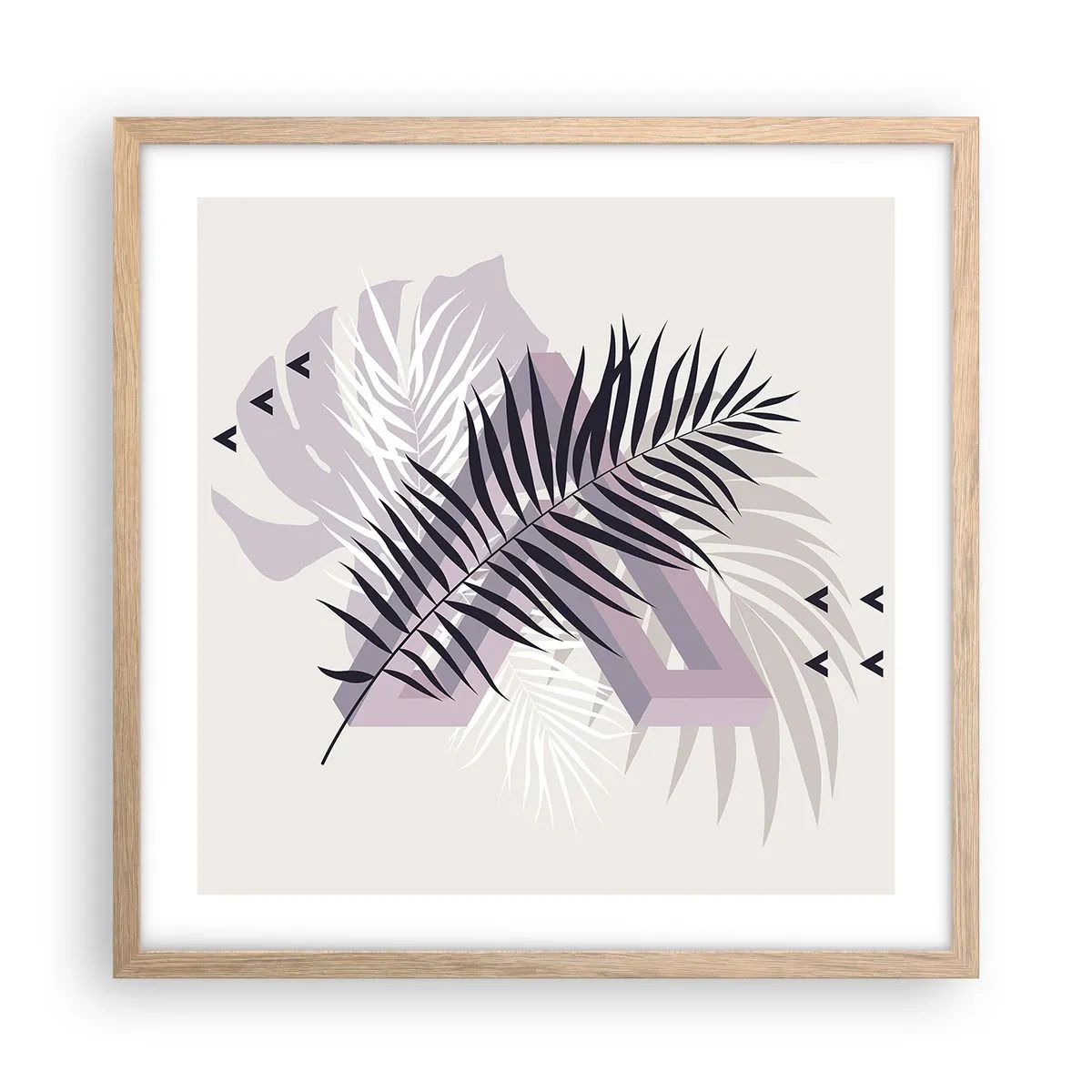 Poster in einem Rahmen aus heller Eiche - Der Schatten des Schattens - 50x50 cm