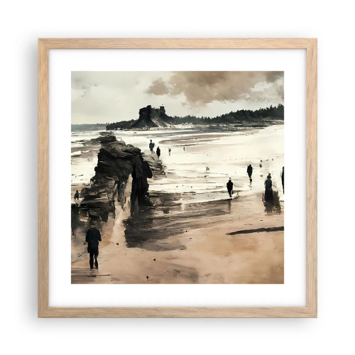 Poster in einem Rahmen aus heller Eiche - Einberufen - 40x40 cm