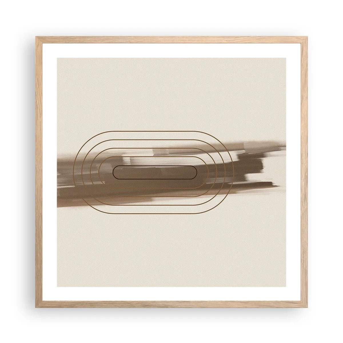 Poster in einem Rahmen aus heller Eiche - Ein Hauch von Grau - 60x60 cm