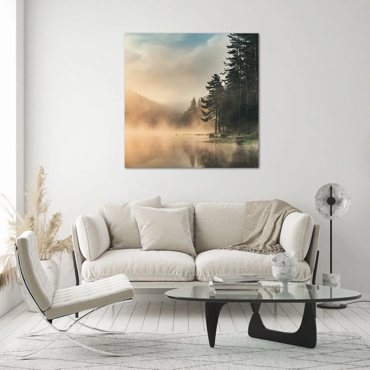 Glasbild - Bild auf glas - Die Geburt des Tages - 40x40 cm
