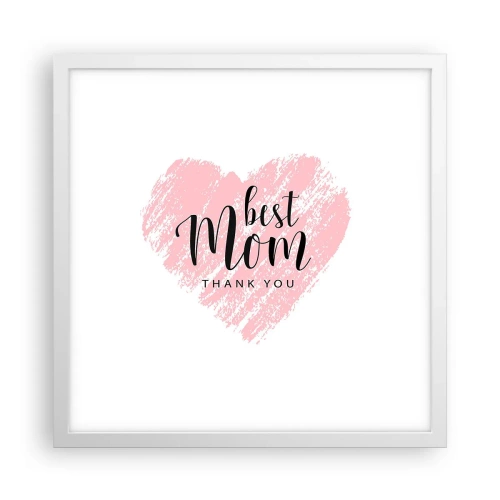 Poster in einem weißen Rahmen - Immer der richtige Moment - 40x40 cm