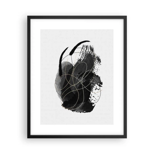 Poster in einem schwarzem Rahmen - Aus Schwarz entstanden - 40x50 cm