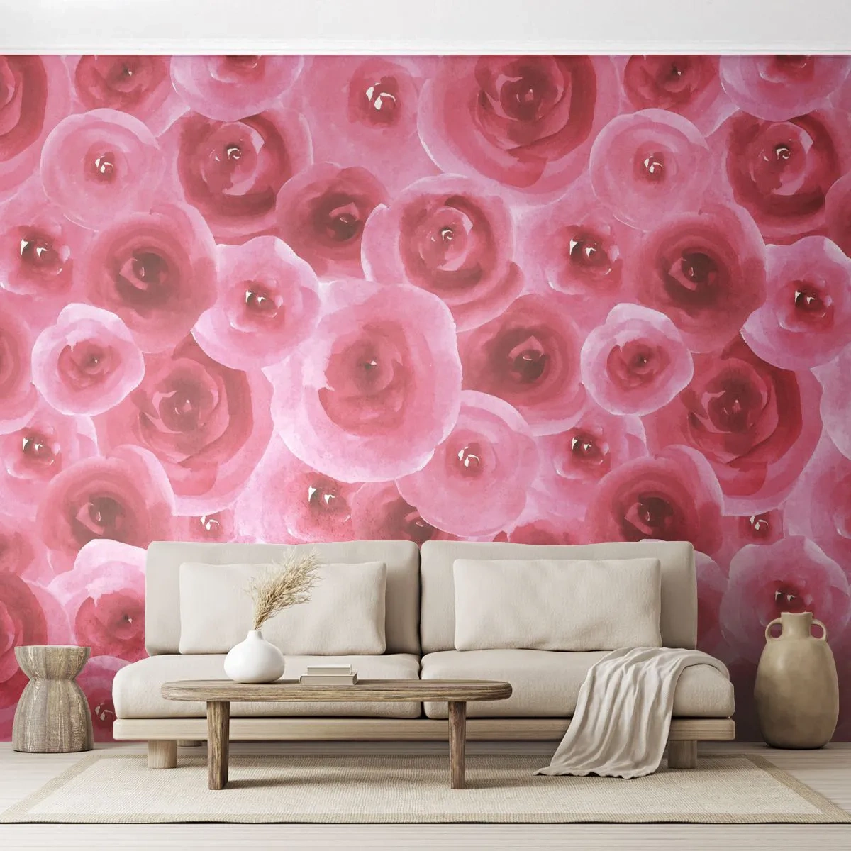 Fototapete Standard Eco - Oben und unten Rosen - Blumen, Schönheit, Romantik - 150x105 cm