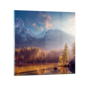 Glasbild - Bild auf glas - In den Bergen und Tälern - 30x30 cm