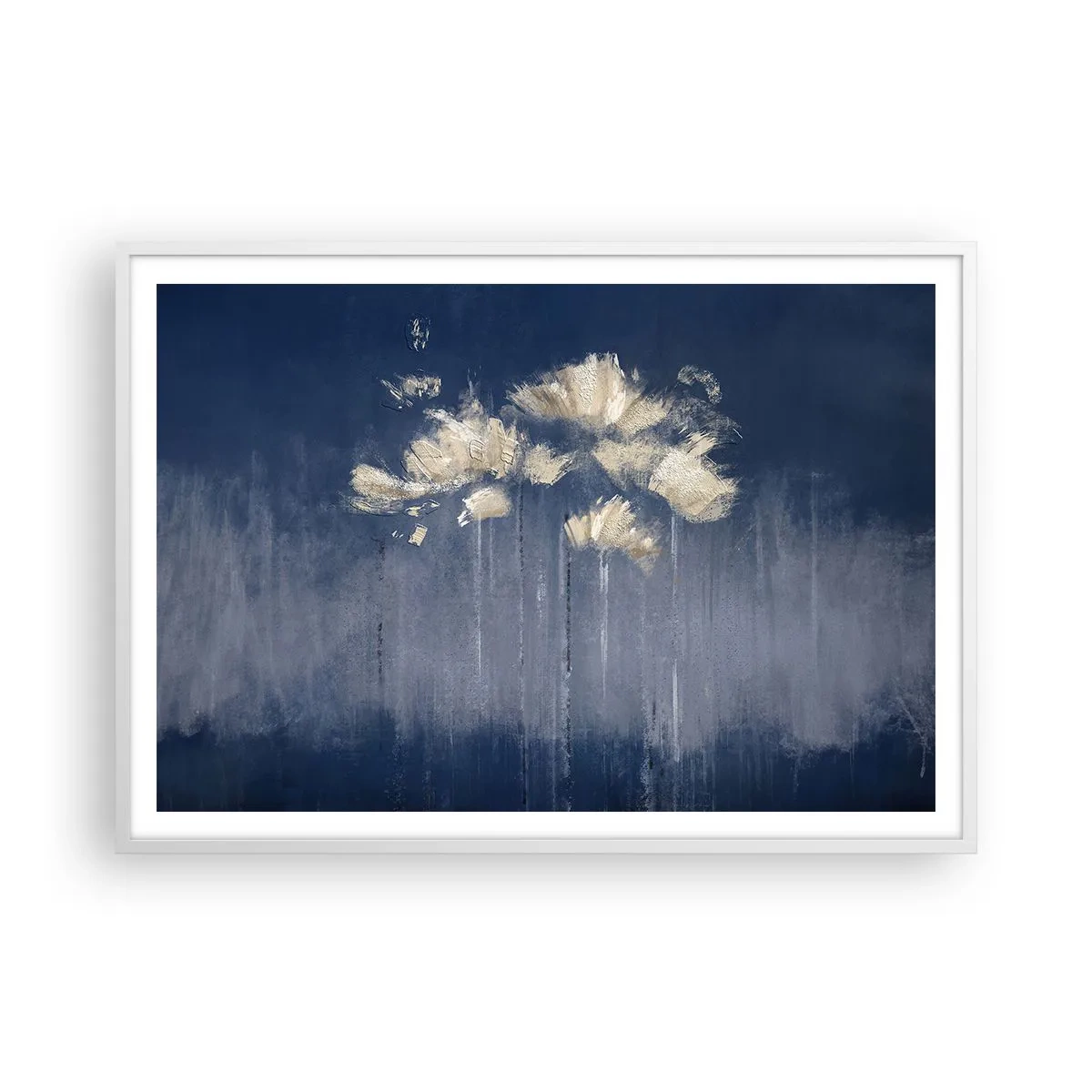 Poster in einem weißen Rahmen - Wie Blütenblätter im Wind - 100x70 cm