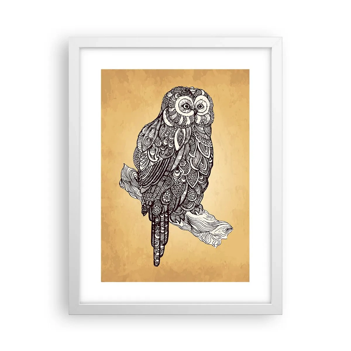 Poster in einem weißen Rahmen - Kunstvolle Ornamente der Weisheit - 30x40 cm