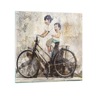 Glasbild - Bild auf glas - Richtig oder falsch? - 70x70 cm