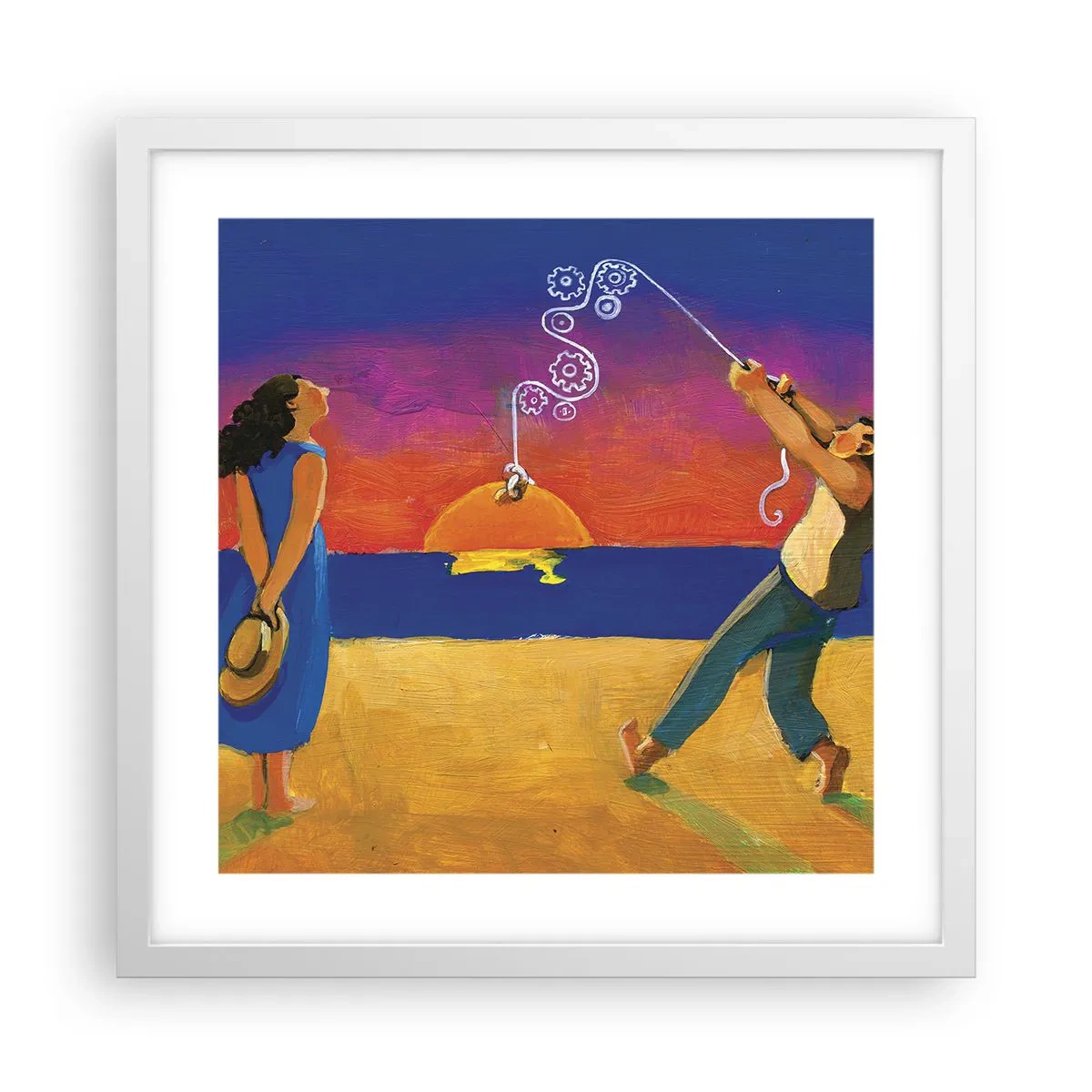 Poster in einem weißen Rahmen - Mehr als ein Sternchen vom Himmel - 40x40 cm