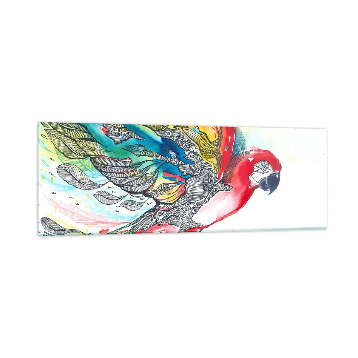 Glasbild - Bild auf glas - Leben Sie bunt - 90x30 cm
