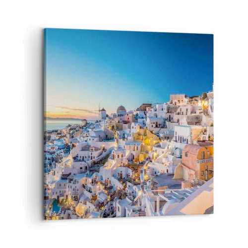 Bild auf Leinwand - Leinwandbild - Die Essenz des Griechischen - 60x60 cm