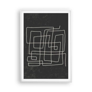 Poster in einem weißen Rahmen - Nicht so einfach - 70x100 cm