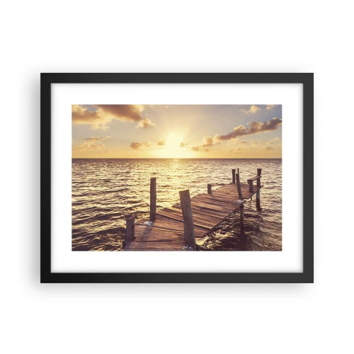 Poster in einem schwarzem Rahmen - Das goldene Land der Sanftmut - 40x30 cm