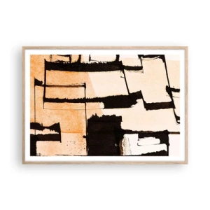 Poster in einem Rahmen aus heller Eiche - Also doch Ordnung - 100x70 cm