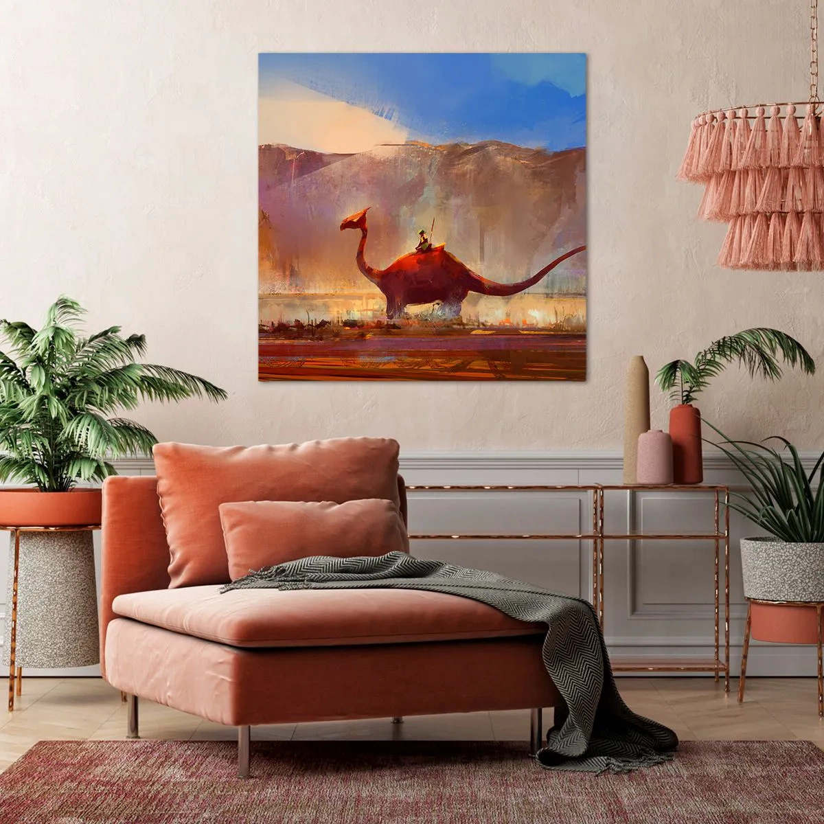 Bild auf Leinwand - Leinwandbild - Wenn sie nicht ausgestorben wären - 50x50 cm