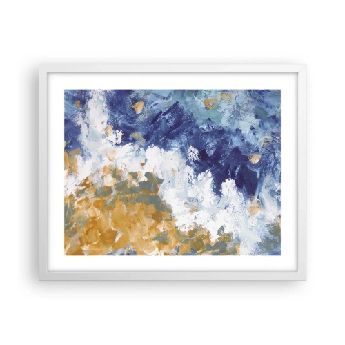 Poster in einem weißen Rahmen - Tanz der Naturelemente - 50x40 cm