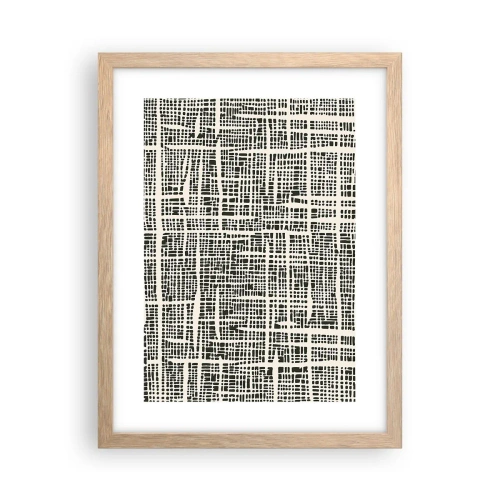 Poster in einem Rahmen aus heller Eiche - Gewebte Komposition - 30x40 cm