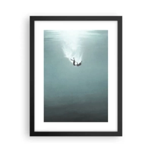 Poster in einem schwarzem Rahmen - In den Armen des Ozeans - 30x40 cm