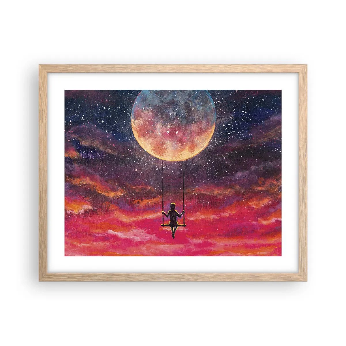 Poster in einem Rahmen aus heller Eiche - Traum - 50x40 cm
