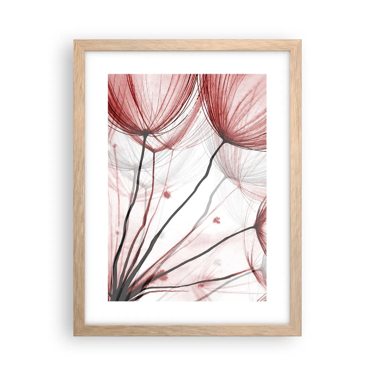 Poster in einem Rahmen aus heller Eiche - Vor der Abfahrt - 30x40 cm