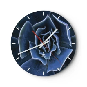 Wanduhr - Glasuhr - Wüstenblume - 40x40 cm