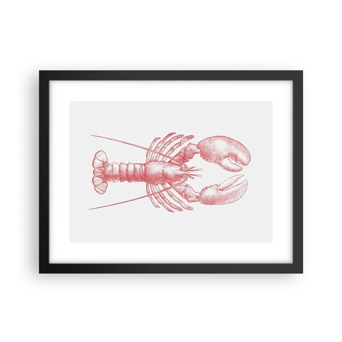 Poster in einem schwarzem Rahmen - Hummer, der Homers würdig ist - 40x30 cm