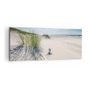 Bild auf Leinwand - Leinwandbild - Der schönste Strand? Ostsee-Strand - 100x40 cm