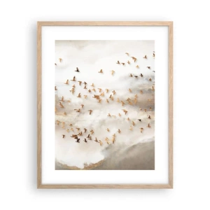 Poster in einem Rahmen aus heller Eiche - Es ist schon die Zeit… - 40x50 cm