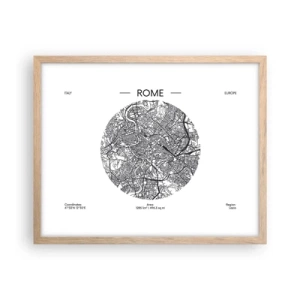 Poster in einem Rahmen aus heller Eiche - Anatomie von Rom - 50x40 cm