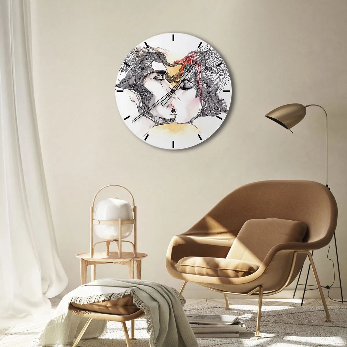 Wanduhr - Glasuhr - Die Welt existiert nicht - 30x30 cm