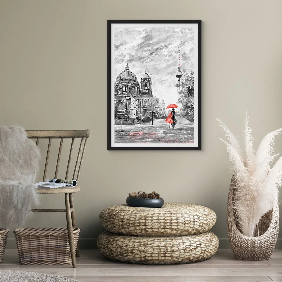 Poster in einem schwarzem Rahmen - Berliner Treffen - 40x50 cm