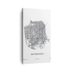Bild auf Leinwand - Leinwandbild - Anatomie von San Francisco - 45x80 cm