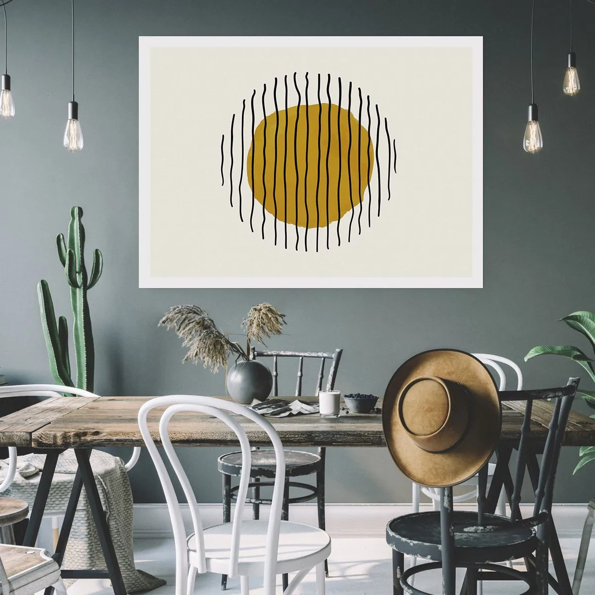 Poster - Abstraktion, die vor Hitze zittert - 70x50 cm