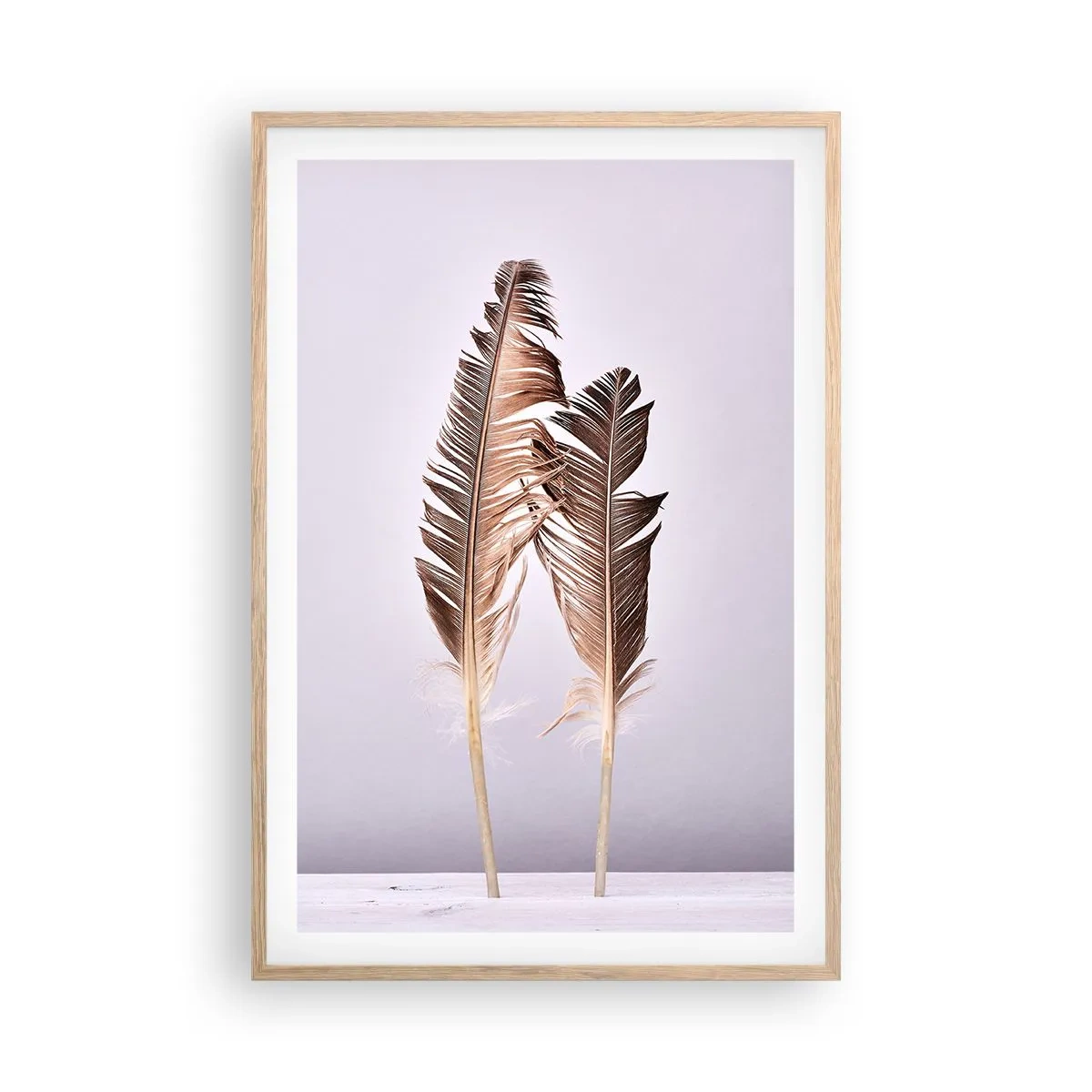 Poster in einem Rahmen aus heller Eiche - Gegen das Nichts - 61x91 cm