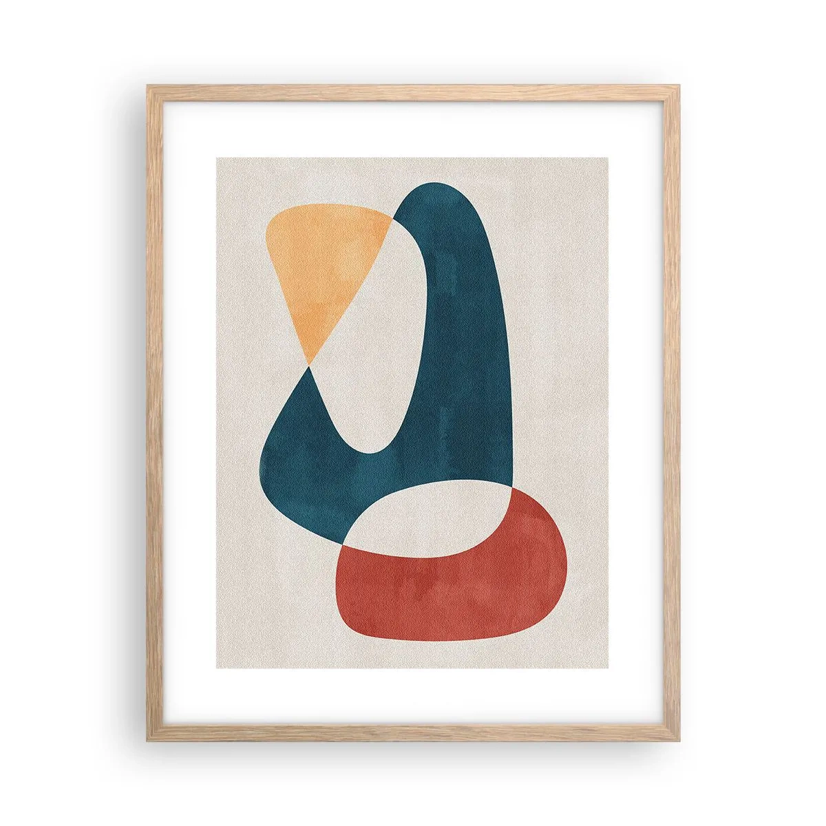 Poster in einem Rahmen aus heller Eiche - Einflüsse und Metamorphosen - 40x50 cm