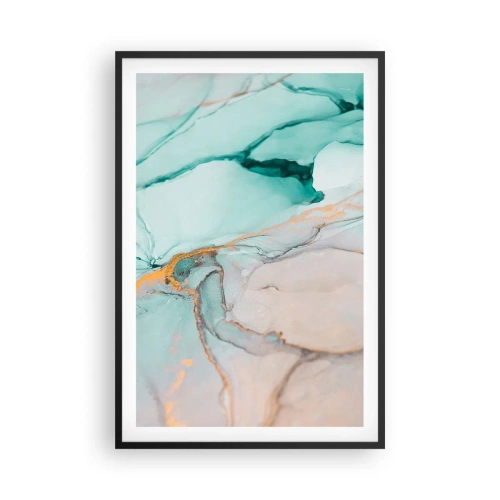 Poster in einem schwarzem Rahmen - Ein Tanz der Formen und Farben - 61x91 cm