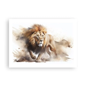 Poster - Der König zog um - 70x50 cm