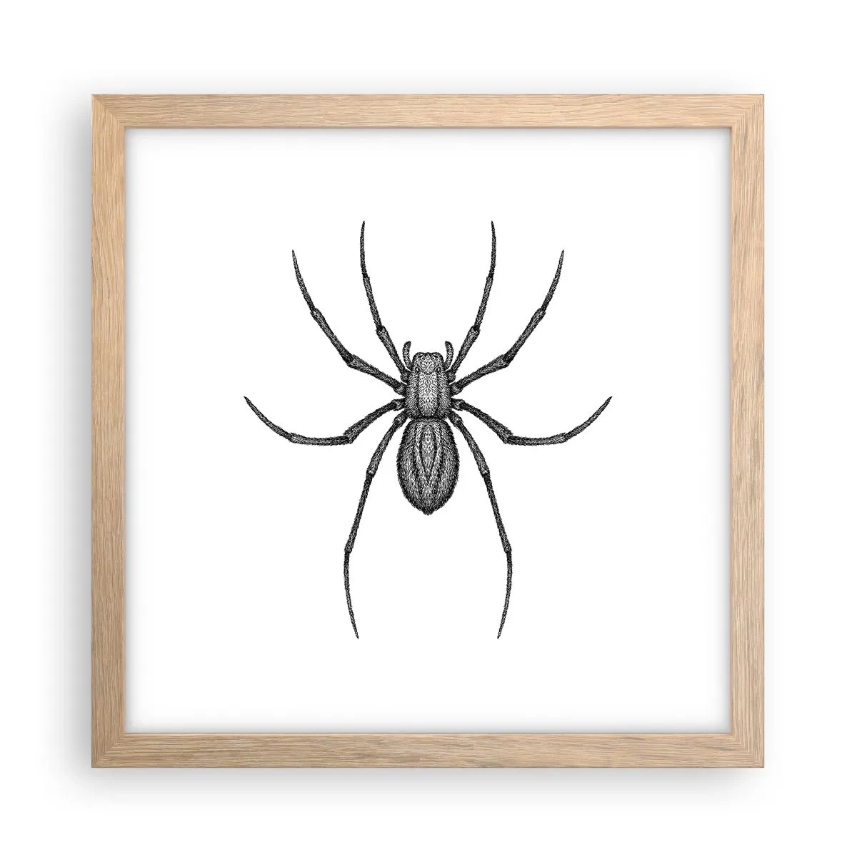 Poster in einem Rahmen aus heller Eiche - Beunruhigende Präzision - 30x30 cm