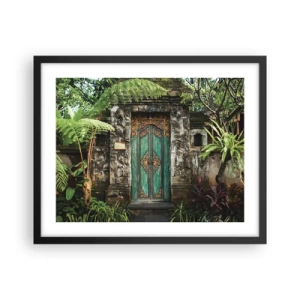 Poster in einem schwarzem Rahmen - Eine Tür zu einer exotischen Welt - 50x40 cm