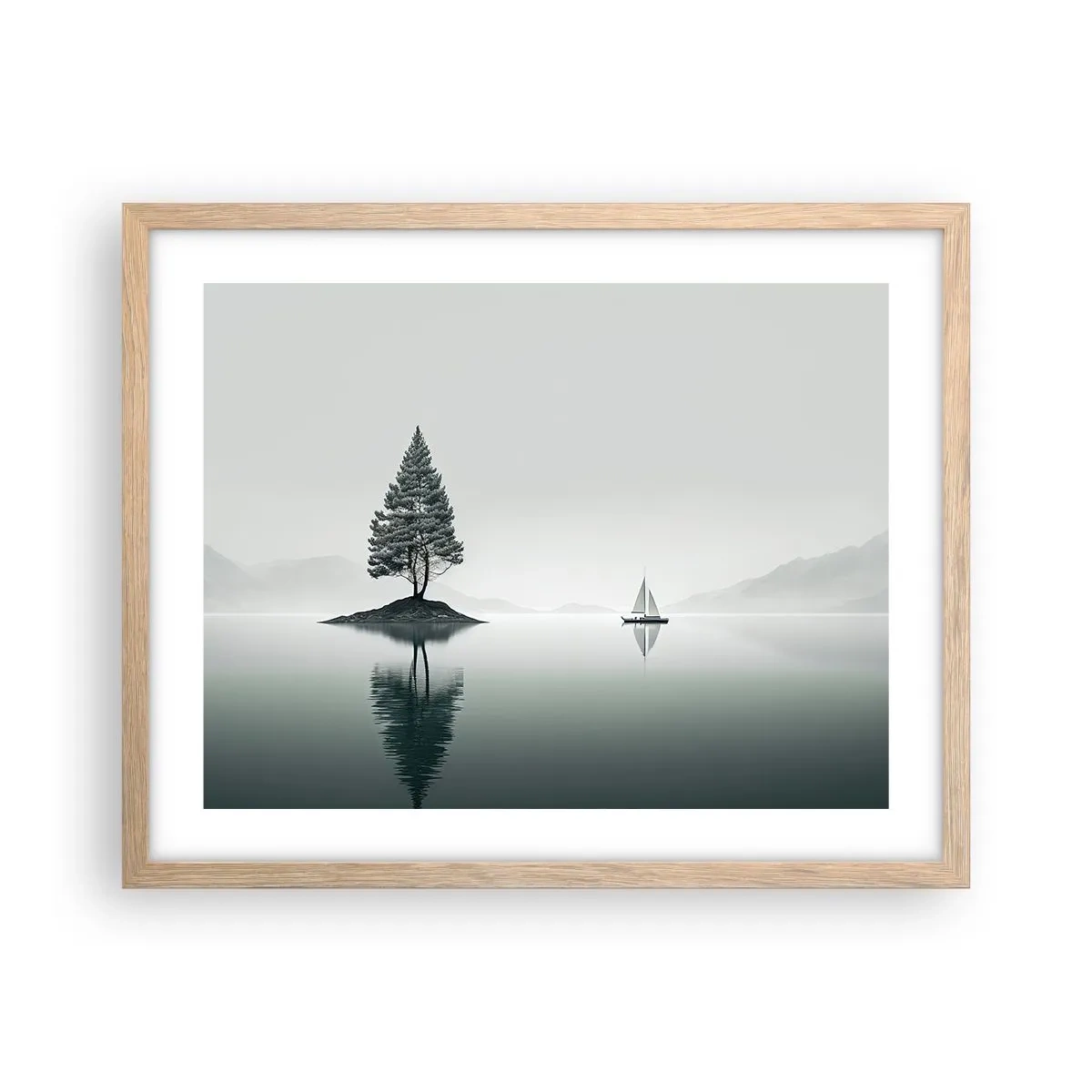Poster in einem Rahmen aus heller Eiche - Traum - 50x40 cm