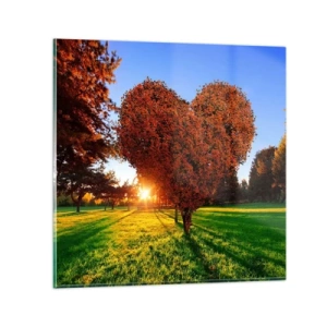 Glasbild - Bild auf glas - Und wie man den Herbst nicht liebt - 40x40 cm