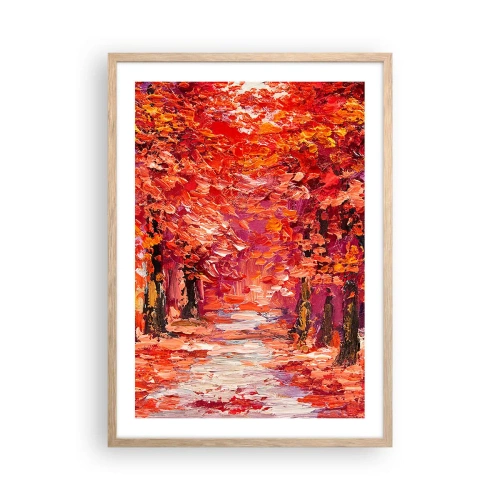 Poster in einem Rahmen aus heller Eiche - Herbstlicher Eindruck - 50x70 cm