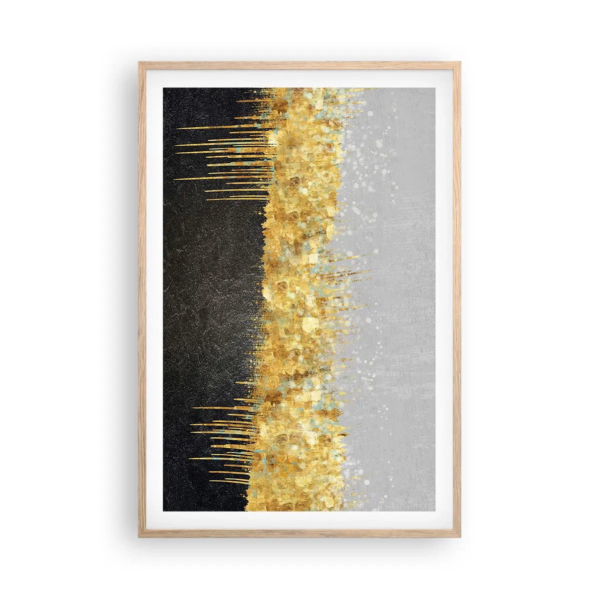 Poster in einem Rahmen aus heller Eiche - Nach innen und nach oben - 61x91 cm