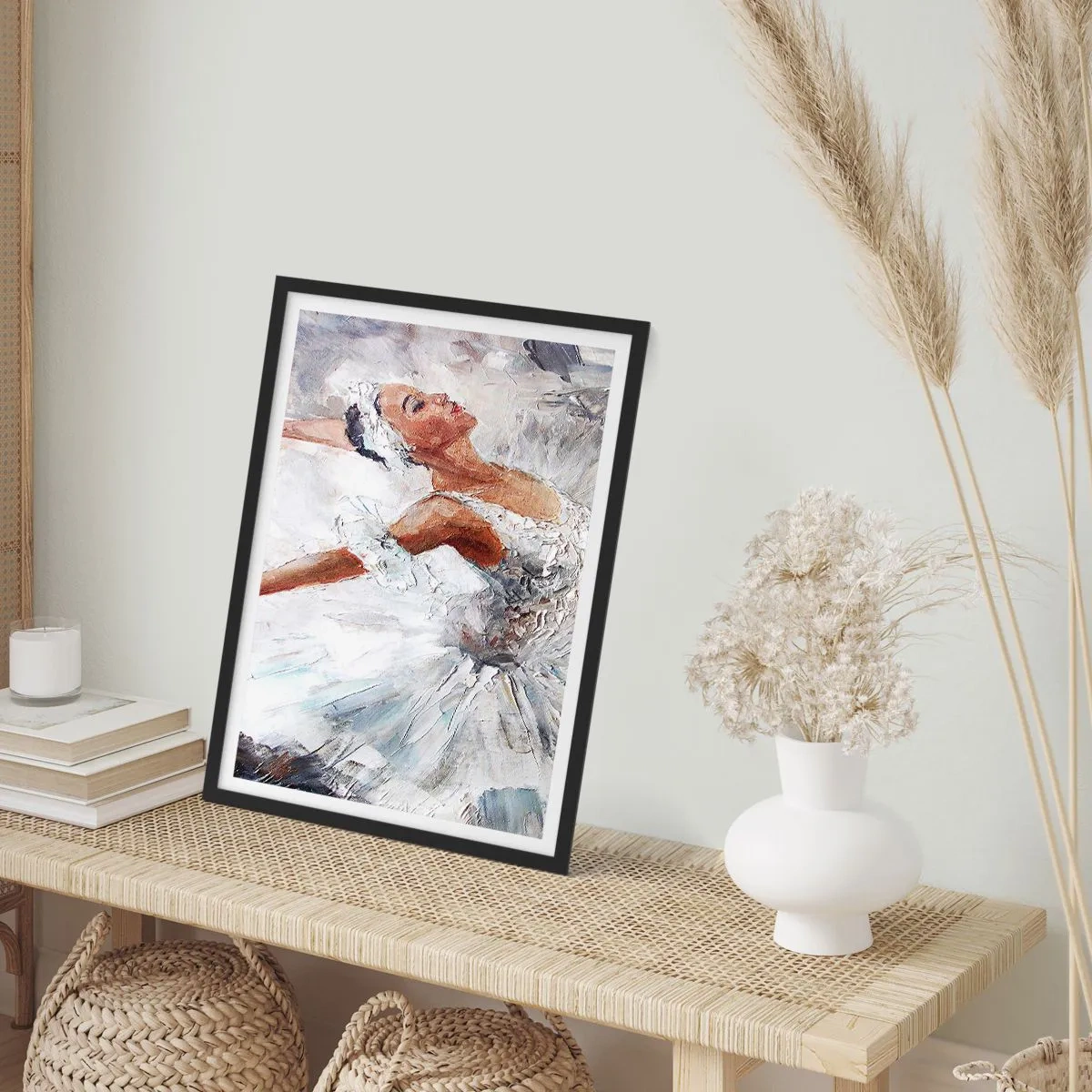 Poster in einem schwarzem Rahmen - Zart und leicht wie Tüll - 61x91 cm