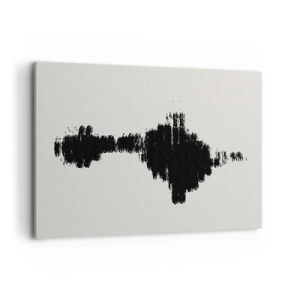 Bild auf Leinwand - Leinwandbild - Ein abstraktes Motiv, das einer Schallwelle im minimalistischen Stil ähnelt. - 100x70cm - Schwingungen der Fantasie - Moderne Wanddekoration für Wohnzimmer und Schlafzimmer ARTTOR