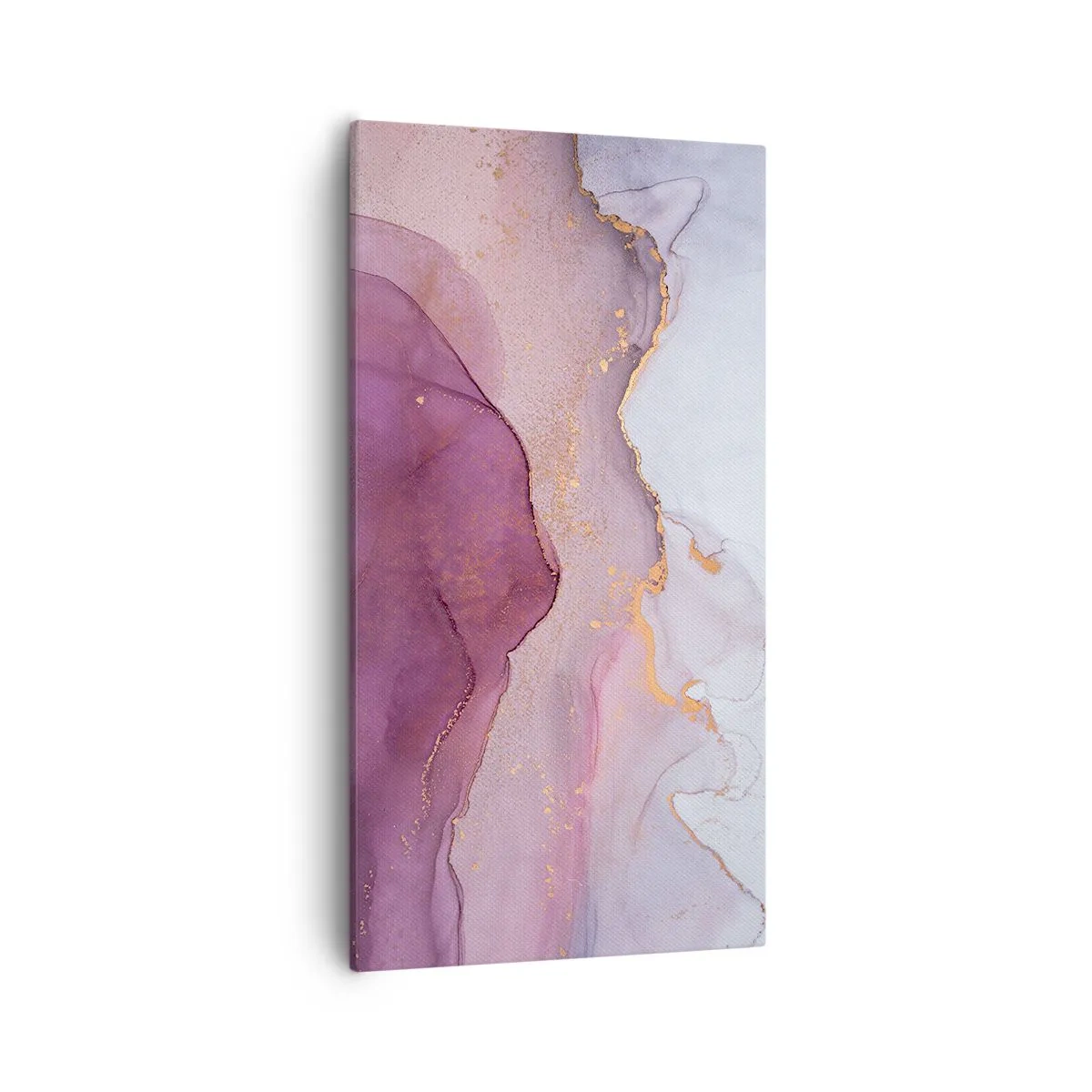 Bild auf Leinwand - Leinwandbild - Violett und lila Wellen - 55x100 cm