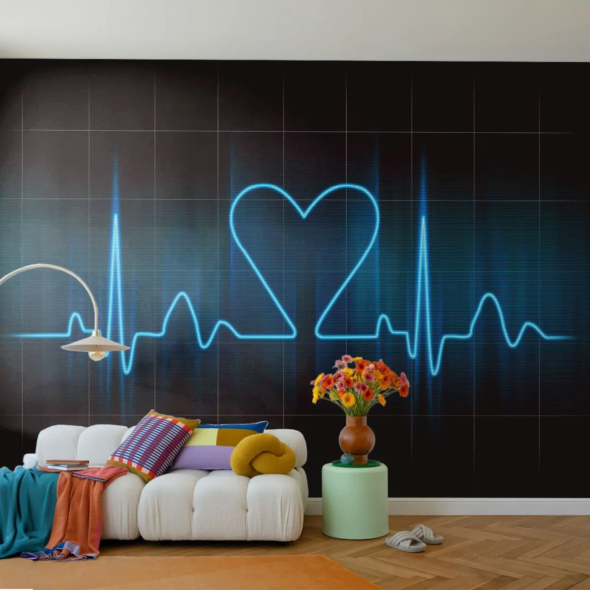 Fototapete Premium Canvas - Im Rhythmus des Herzens - Grafik, Herz, Stück - 250x175 cm