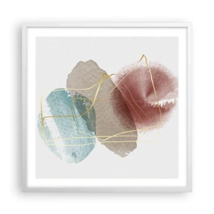 Poster in einem weißen Rahmen - Korallen des Weltraums - 60x60 cm